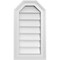 Ekena Millwork Octagonal Top Surface Mount PVC Gable Vent w/ 2"W x 1-1/2"P Brickmould Frame, 12"W x 22"H GVPOT12X2202SN - alternate 1